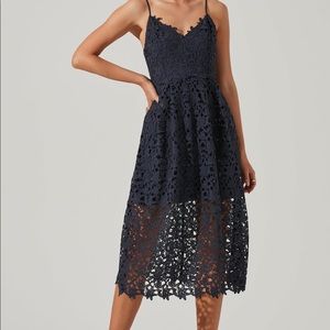 ASTR The Label Lace A Line Midi Dress